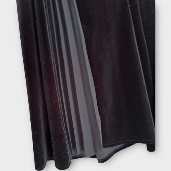 Alex Evenings Black Velvet Wide Leg Sheer Side Panel Pants L - Picture 7 of 10